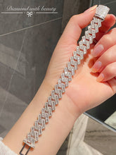 Load image into Gallery viewer, LUOWEND 18K White Gold Real Natural Diamond Bracelet for Women