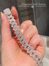 Load image into Gallery viewer, LUOWEND 18K White Gold Real Natural Diamond Bracelet for Women