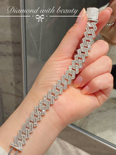 Load image into Gallery viewer, LUOWEND 18K White Gold Real Natural Diamond Bracelet for Women