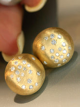 Load image into Gallery viewer, LUOWEND 18K White or Yellow Gold Natural Diamond Earrings for Women