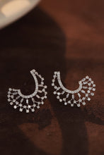 Load image into Gallery viewer, LUOWEND 18K White Gold Real Natural Diamond Stud Earrings for Women