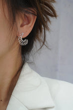 Load image into Gallery viewer, LUOWEND 18K White Gold Real Natural Diamond Stud Earrings for Women