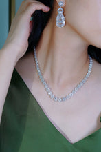Load image into Gallery viewer, LUOWEND 18K White Gold Fine Jewelry Real Natural Diamond Necklace for Women