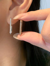 Load image into Gallery viewer, LUOWEND 18K White or Rose Gold Natural Diamond Earrings for Women