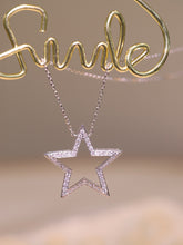 Load image into Gallery viewer, LUOWEND 18K White Gold Natural Diamond Necklace for Women