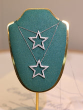 Load image into Gallery viewer, LUOWEND 18K White Gold Natural Diamond Necklace for Women