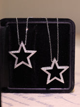 Load image into Gallery viewer, LUOWEND 18K White Gold Natural Diamond Necklace for Women