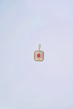 Load image into Gallery viewer, LUOWEND 18K Yellow Gold Real Natural Ruby and Diamond Gemstone Necklace for Women