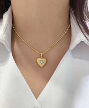 Load image into Gallery viewer, LUOWEND 18K Yellow Gold Natural Diamond Pendant for Women