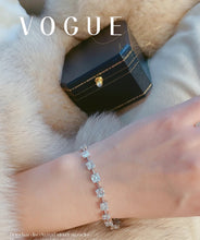 Load image into Gallery viewer, LUOWEND 18K White Gold Real Natural Diamond Bracelet for Women