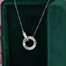 Load image into Gallery viewer, LUOWEND 18K White Gold Real Natural Diamond Pendant Necklace for Women