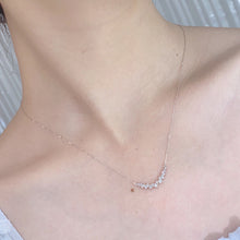 Load image into Gallery viewer, LUOWEND 18K White Gold Real Natural Diamond Pendant Necklace for Women