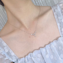 Load image into Gallery viewer, LUOWEND 18K White Gold Real Natural Diamond Pendant Necklace for Women