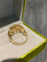 Load image into Gallery viewer, LUOWEND 18K Yellow Gold Natural Diamond Ring for Women