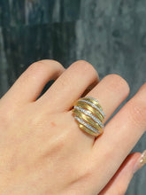 Load image into Gallery viewer, LUOWEND 18K Yellow Gold Natural Diamond Ring for Women