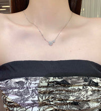 Load image into Gallery viewer, LUOWEND 18K White Gold Real Natural Diamond Pendant Necklace for Women