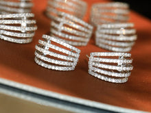 Load image into Gallery viewer, LUOWEND 18K White Gold Natural Diamond Earrings for Women