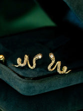 Load image into Gallery viewer, LUOWEND 18K White or Yellow Gold Natural Diamond Earrings for Women