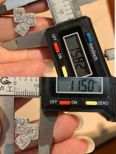 Load image into Gallery viewer, LUOWEND 18K White Gold Natural Diamond Stud Earrings for Women