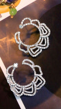 Load image into Gallery viewer, LUOWEND 18K White Gold Natural Diamond Drop Earrings for Women