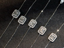 Load image into Gallery viewer, LUOWEND 18K White Gold Natural Diamond Bracelet for Women