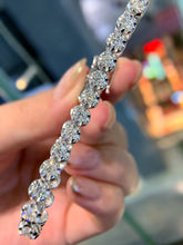 Load image into Gallery viewer, LUOWEND 18K White Gold Natural Diamond Bracelet for Women