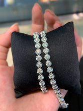 Load image into Gallery viewer, LUOWEND 18K White Gold Natural Diamond Bracelet for Women