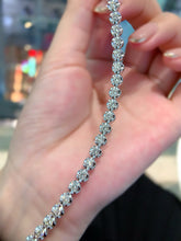 Load image into Gallery viewer, LUOWEND 18K White Gold Natural Diamond Bracelet for Women