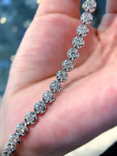 Load image into Gallery viewer, LUOWEND 18K White Gold Natural Diamond Bracelet for Women