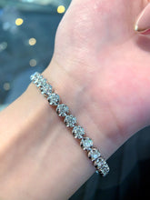 Load image into Gallery viewer, LUOWEND 18K White Gold Natural Diamond Bracelet for Women