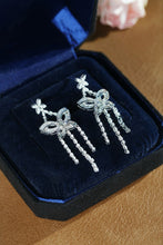 Load image into Gallery viewer, LUOWEND 18K White Gold Natural Diamond Earrings for Women