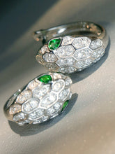Load image into Gallery viewer, LUOWEND 18K White Gold Natural Gemstone Earrings for Women