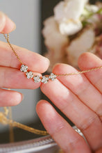 Load image into Gallery viewer, LUOWEND 18K Yellow Gold Natural Daimond Pendant Neecklace for Women