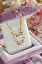 Load image into Gallery viewer, LUOWEND 18K Yellow Gold Natural Daimond Pendant Neecklace for Women