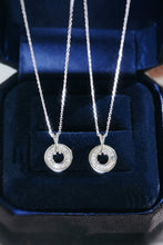 Load image into Gallery viewer, LUOWEND 18K White Gold Natural Diamond Pendant Necklace for Women