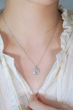 Load image into Gallery viewer, LUOWEND 18K White Gold Natural Diamond Pendant Necklace for Women