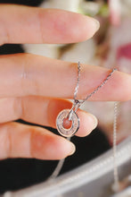 Load image into Gallery viewer, LUOWEND 18K White Gold Natural Diamond Pendant Necklace for Women