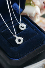 Load image into Gallery viewer, LUOWEND 18K White Gold Natural Diamond Pendant Necklace for Women