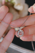 Load image into Gallery viewer, LUOWEND 18K White Gold Natural Diamond Pendant Necklace for Women