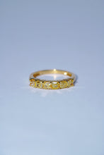 Load image into Gallery viewer, LUOWEND 18K Yellow Gold Natural Yellow Diamond Ring for Women