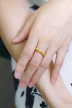 Load image into Gallery viewer, LUOWEND 18K Yellow Gold Natural Yellow Diamond Ring for Women
