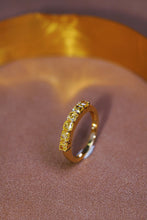 Load image into Gallery viewer, LUOWEND 18K Yellow Gold Natural Yellow Diamond Ring for Women