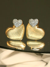 Load image into Gallery viewer, LUOWEND 18K Yellow Gold Natural Diamond Earrings for Women