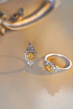 Load image into Gallery viewer, LUOWEND 18K White Gold Natural Yellow Diamond Ring for Women