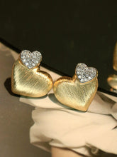 Load image into Gallery viewer, LUOWEND 18K Yellow Gold Natural Diamond Earrings for Women