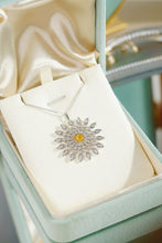 Load image into Gallery viewer, LUOWEND 18K White Gold Natural Yellow Diamond Necklace for Women
