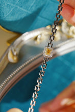 Load image into Gallery viewer, LUOWEND 18K White Gold Natural Yellow Diamond Bracelet for Women