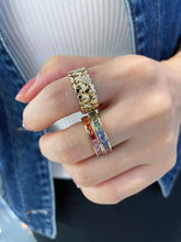 Load image into Gallery viewer, LUOWEND 18K Yellow Gold Natural Diamond Ring for Women