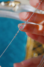 Load image into Gallery viewer, LUOWEND 18K White Gold Natural Pink Diamond Bracelet for Women