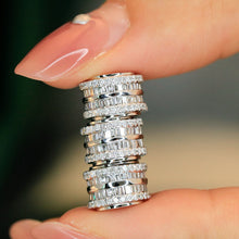 Load image into Gallery viewer, LUOWEND 18K White Gold Natural Diamond Pendant Necklace for Women